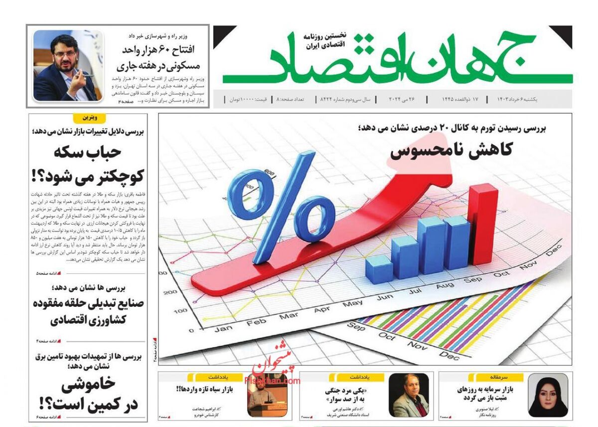 سرتیتر روزنامه های 7 خرداد ماه 1403